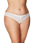 Crotchless Thong with Pearls - White